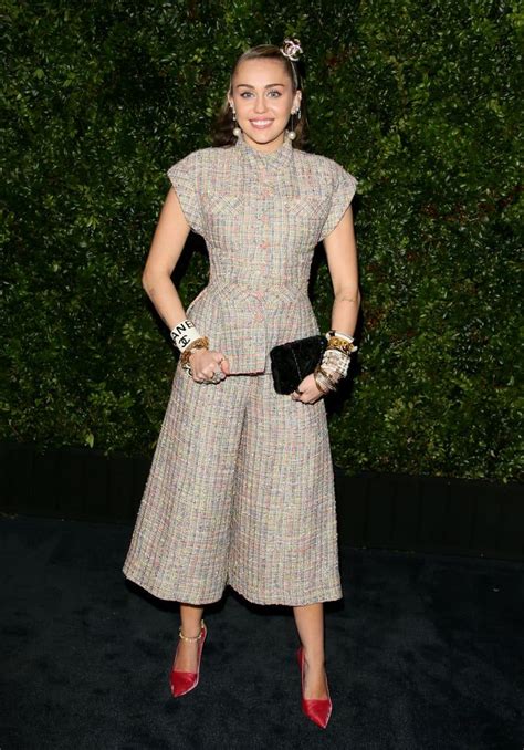 chanel tweed suit miley cyrus|Miley Cyrus's Chanel Suit Made Me Rethink My Own Business .